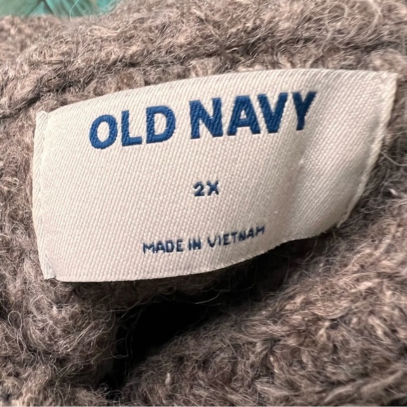 Old Navy Grey Knit Boxy Fit Turtleneck Sweater Size 2x - Picture 5 of 8